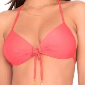 Luli Fama Buena Push Up Halter Bikini Top